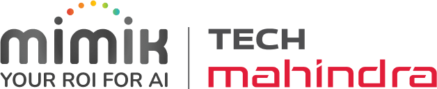 mimik and Tech Mahindra  logos with taglines